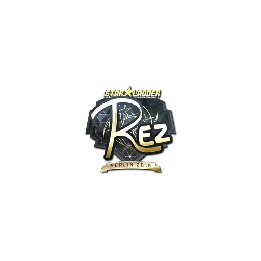 Наклейка | REZ (золотая) | Берлин-2019