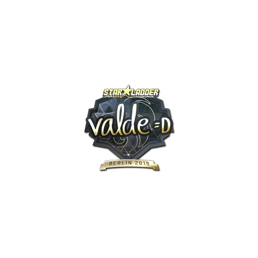 Наклейка | v4lde (золотая) | Берлин-2019