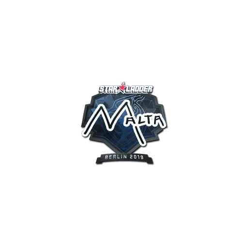 Наклейка | malta (металлическая) | Берлин-2019