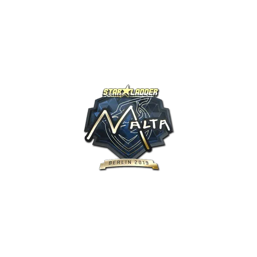 Наклейка | malta (золотая) | Берлин-2019