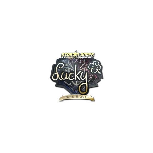Наклейка | Lucky (золотая) | Берлин-2019