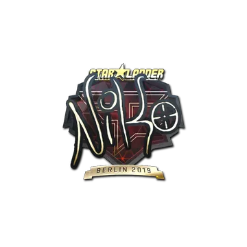 Sticker | NiKo (Gold) | Berlin 2019
