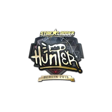 Sticker | huNter- (Gold) | Berlin 2019