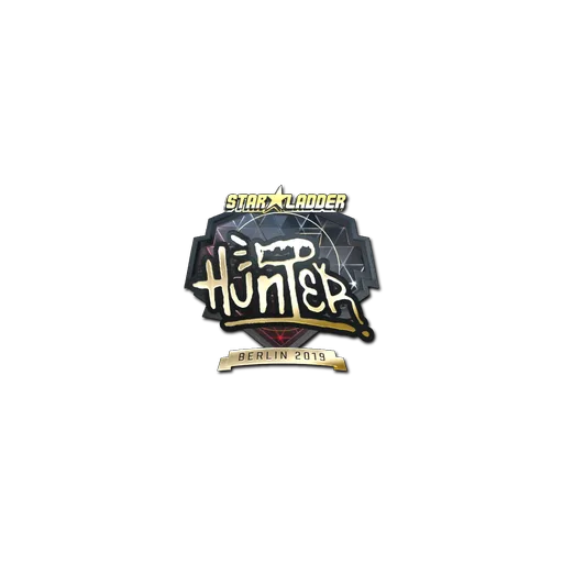 Sticker | huNter- (Gold) | Berlin 2019