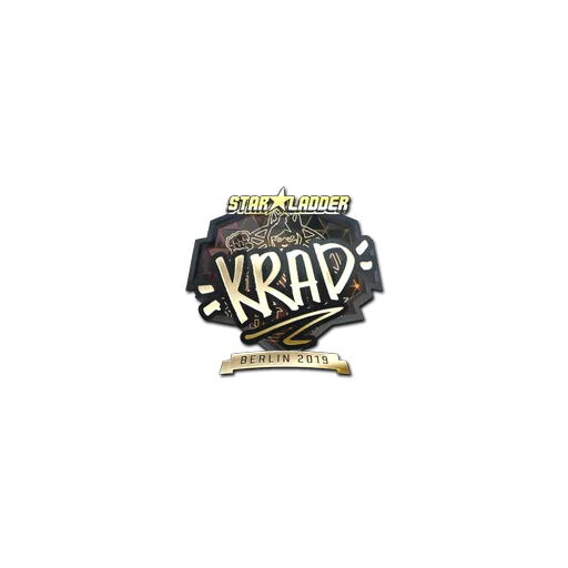 Наклейка | Krad (золотая) | Берлин-2019