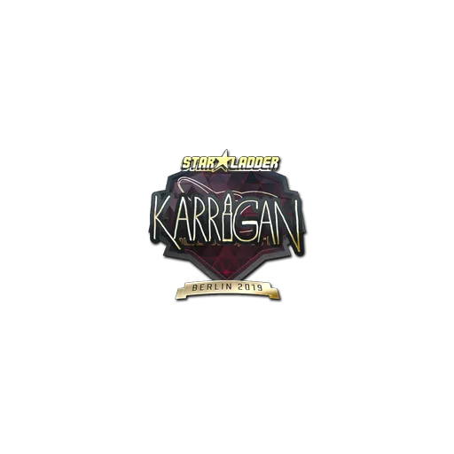 Наклейка | karrigan (золотая) | Берлин-2019