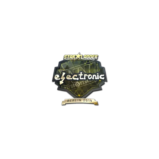 Наклейка | electronic (золотая) | Берлин-2019