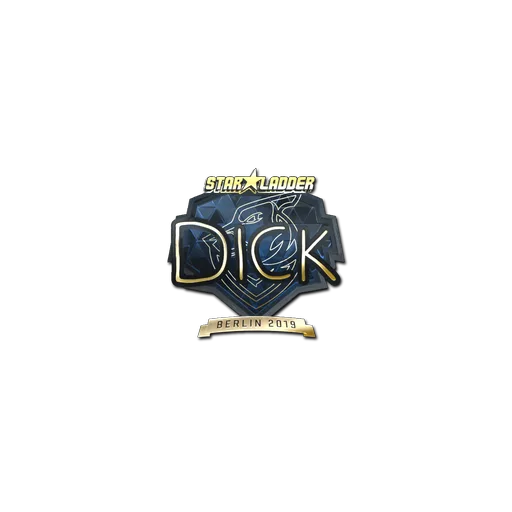 Наклейка | DickStacy (золотая) | Берлин-2019