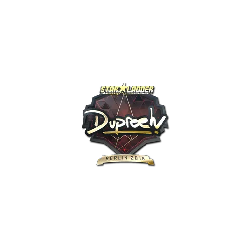 Наклейка | dupreeh (золотая) | Берлин-2019