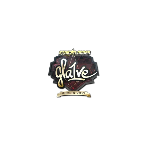 Наклейка | gla1ve (золотая) | Берлин-2019