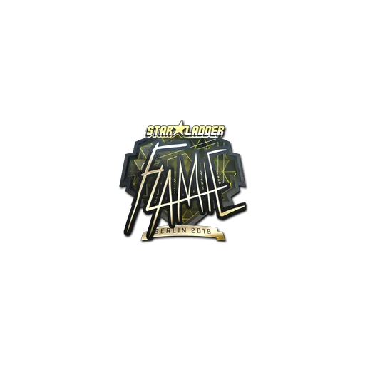 Наклейка | flamie (золотая) | Берлин-2019