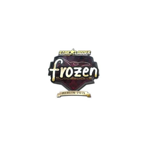 Наклейка | frozen (золотая) | Берлин-2019
