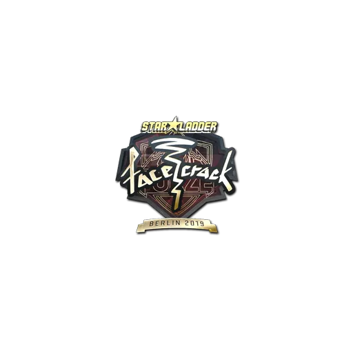 Sticker | facecrack (Gold) | Berlin 2019
