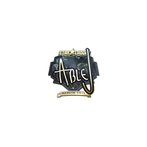 Наклейка | ableJ (золотая) | Берлин-2019
