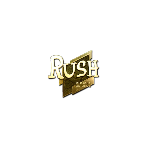 Наклейка | RUSH (золотая) | Бостон-2018