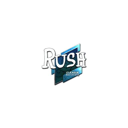 Наклейка | RUSH (металлическая) | Бостон-2018
