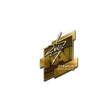 Sticker | Zeus (Gold) | Boston 2018