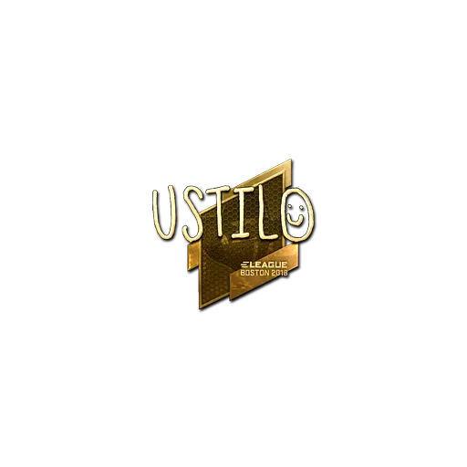Наклейка | USTILO (золотая) | Бостон-2018