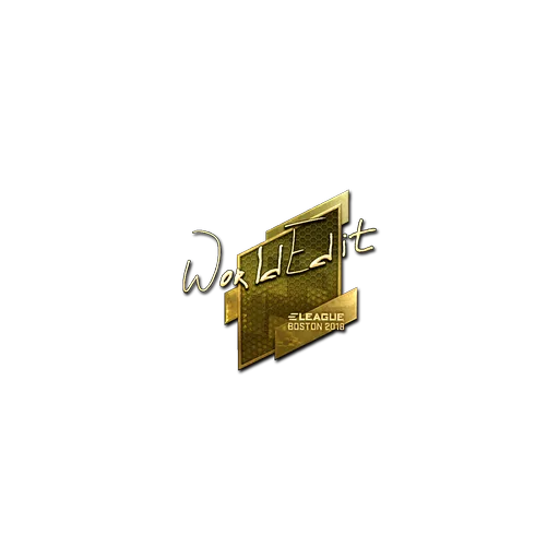 Наклейка | WorldEdit (золотая) | Бостон-2018