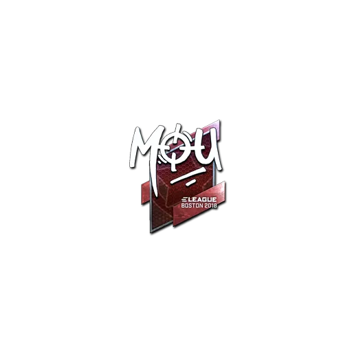Наклейка | mou (металлическая) | Бостон-2018