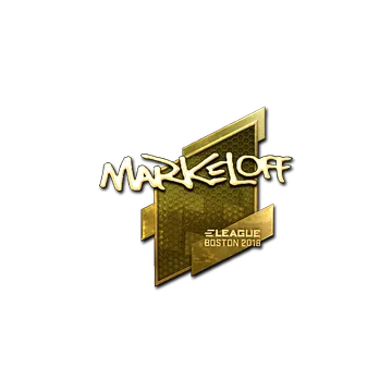 Sticker | markeloff (Gold) | Boston 2018