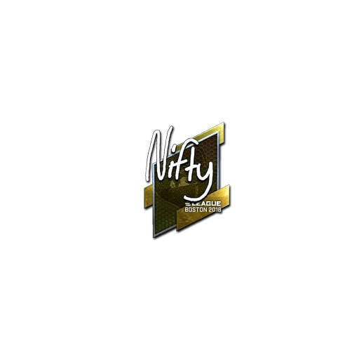 Наклейка | Nifty (металлическая) | Бостон-2018