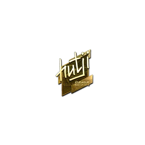 Наклейка | hutji (золотая) | Бостон-2018