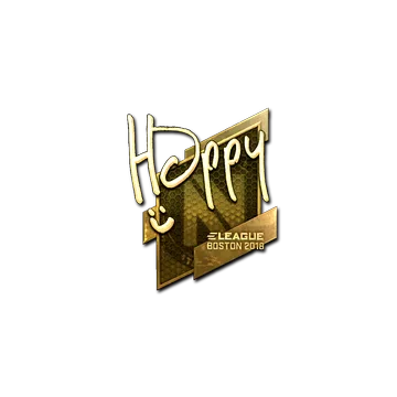 Sticker | Happy (Gold) | Boston 2018