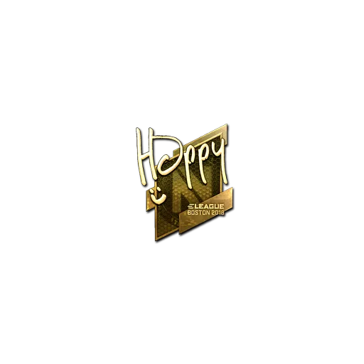 Наклейка | Happy (золотая) | Бостон-2018