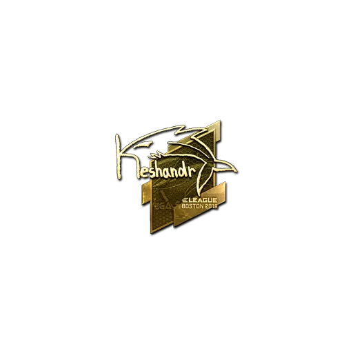 Наклейка | keshandr (золотая) | Бостон-2018