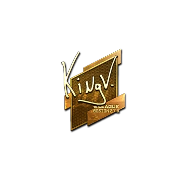 Sticker | kNgV- (Gold) | Boston 2018