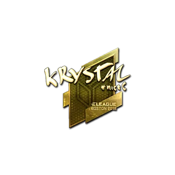 Наклейка | kRYSTAL (золотая) | Бостон-2018