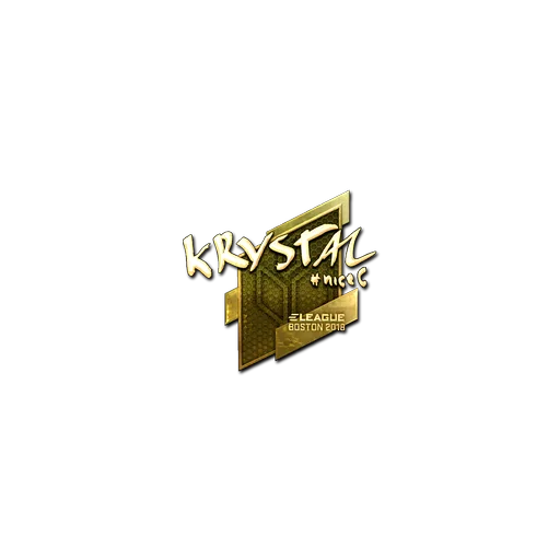 Наклейка | kRYSTAL (золотая) | Бостон-2018
