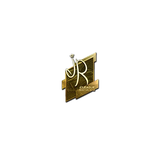 Наклейка | jR (золотая) | Бостон-2018