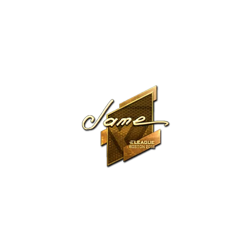 Наклейка | Jame (золотая) | Бостон-2018