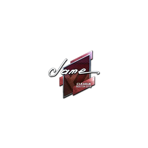 Наклейка | Jame (металлическая) | Бостон-2018