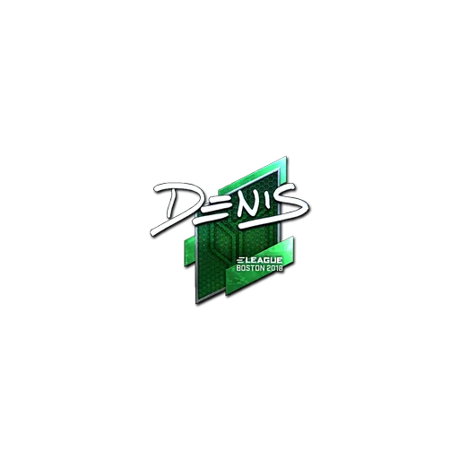 Наклейка | denis (металлическая) | Бостон-2018