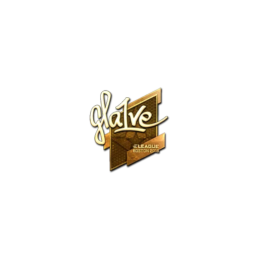 Sticker | gla1ve (Gold) | Boston 2018