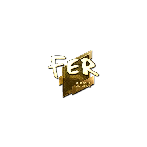 Наклейка | fer (золотая) | Бостон-2018