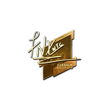 Sticker | fnx (Gold) | Boston 2018