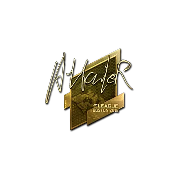 Наклейка | Attacker (золотая) | Бостон-2018
