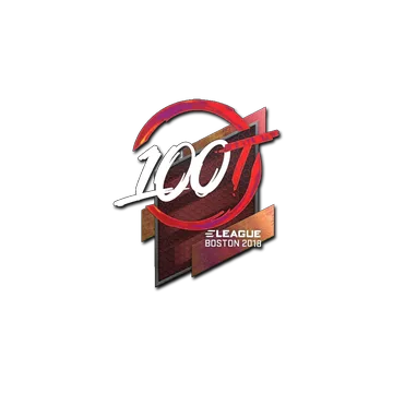 Наклейка | 100 Thieves (голографическая) | Бостон-2018
