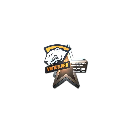 Наклейка | Virtus.Pro (металлическая) | Клуж-Напока-2015