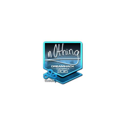 Наклейка | n0thing (металлическая) | Клуж-Напока-2015