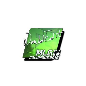 Наклейка | WorldEdit (металлическая) | Колумбус-2016