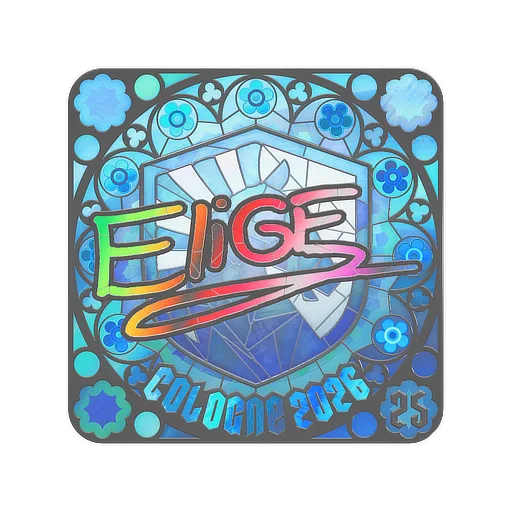 Наклейка | EliGE (голографическая, итоговая) | Кёльн-2026