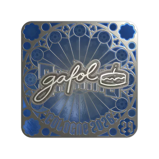 Наклейка | gafolo (металлическая, итоговая) | Кёльн-2026