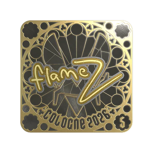 Наклейка | FlameZ (золотая, итоговая) | Кёльн-2026