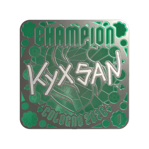Наклейка | kyxsan (металлическая, итоговая) | Кёльн-2026