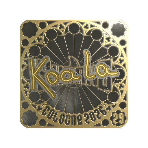 Наклейка | koala (золотая, итоговая) | Кёльн-2026
